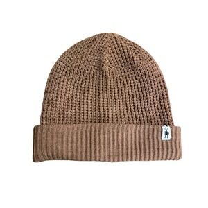 Smartwool Waffle Knit Folded Beanie in Light Brown